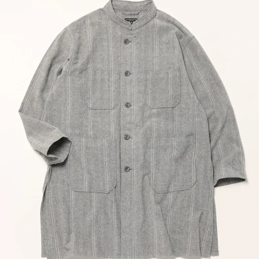 Dayton Long Shirt - Wool Striped Hb
