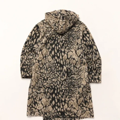 Knit Robe - Wool Poly Leopard Jacquard