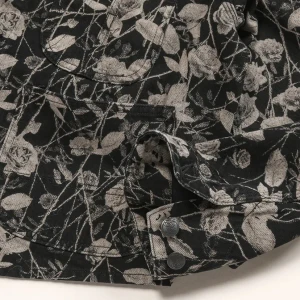 Engineer Jacket - 10Oz Denim / Rose Printed