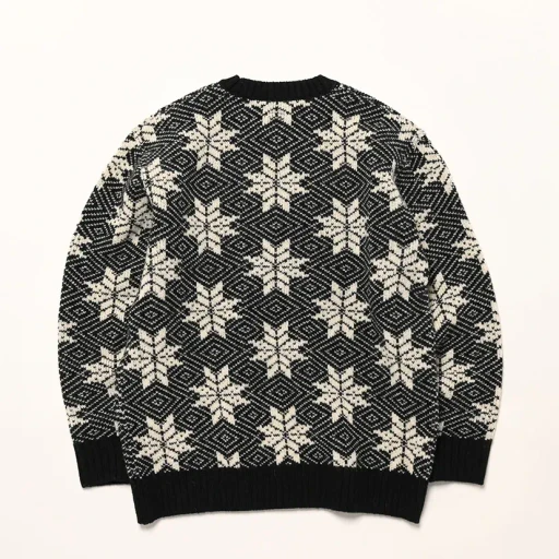 Crew Neck Sweater - Snowflakes