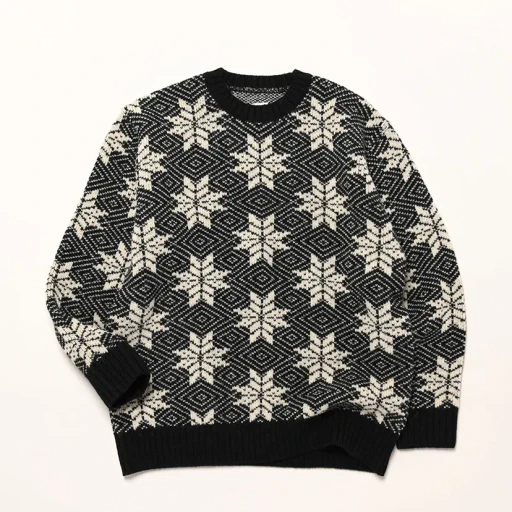 Crew Neck Sweater - Snowflakes