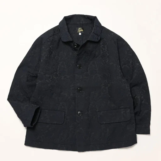 Round Collar Jacket - Calico Jacquard