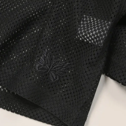 L/S U-Neck Tee - Geometric Raschel Lace