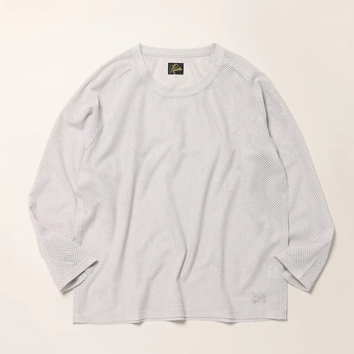 L/S U-Neck Tee - Geometric Raschel Lace