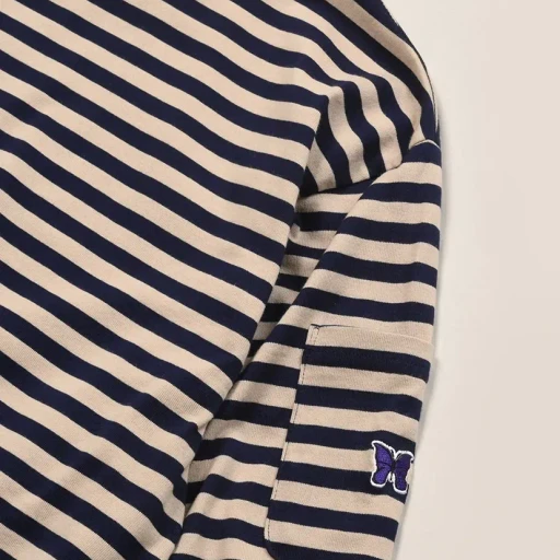 L/S Crew Neck Tee - Cotton Stripe Jersey