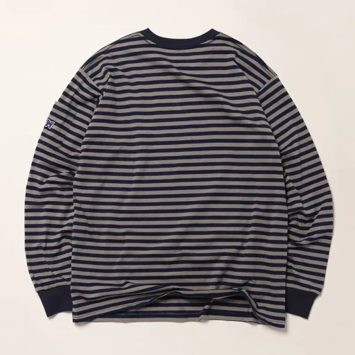 L/S Crew Neck Tee - Cotton Stripe Jersey