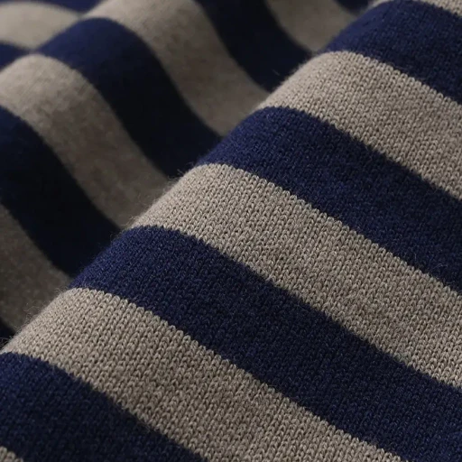 L/S Crew Neck Tee - Cotton Stripe Jersey