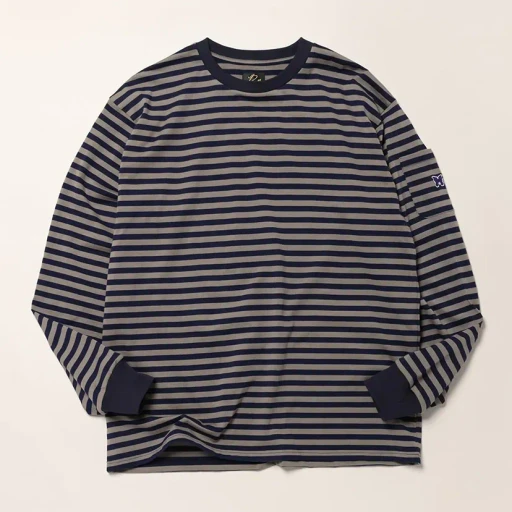L/S Crew Neck Tee - Cotton Stripe Jersey