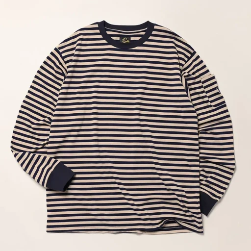 L/S Crew Neck Tee - Cotton Stripe Jersey
