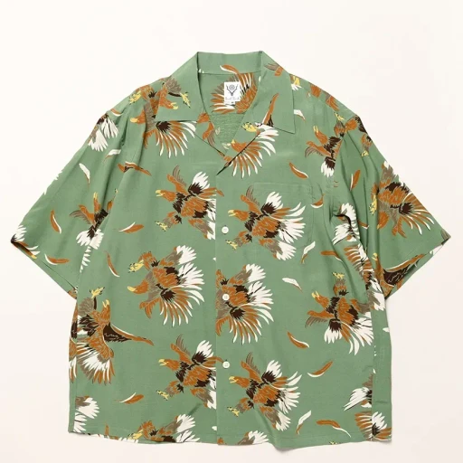 S/S Open Collar Shirt - Eagle