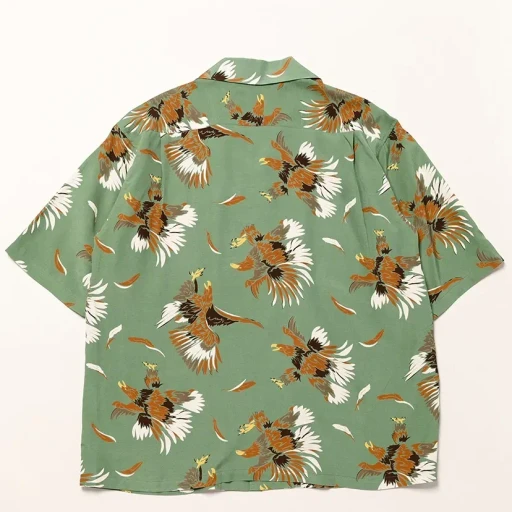 S/S Open Collar Shirt - Eagle