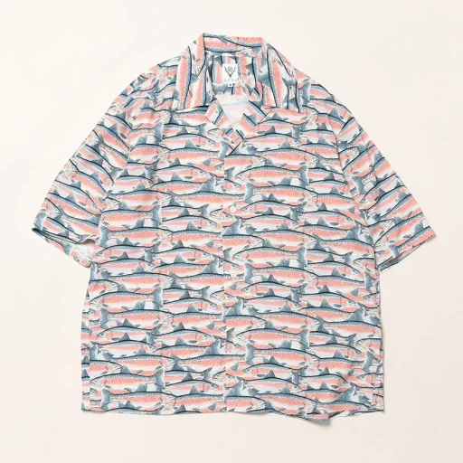 S/S Open Collar Shirt - Trout