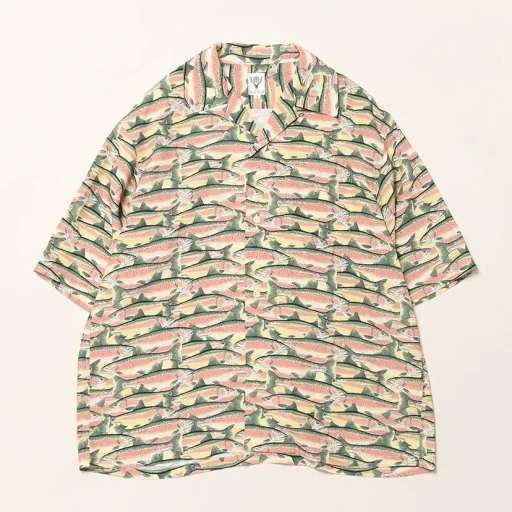 S/S Open Collar Shirt - Trout