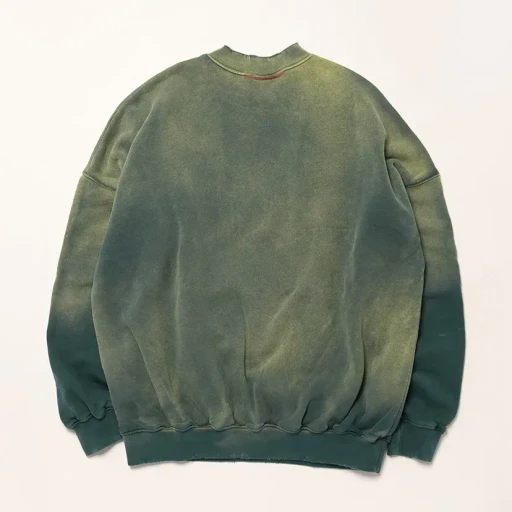 Oversize Kangaroo Pocket Crew Neck Aged