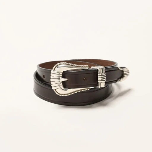 3-Piece Silver Buckle Belts