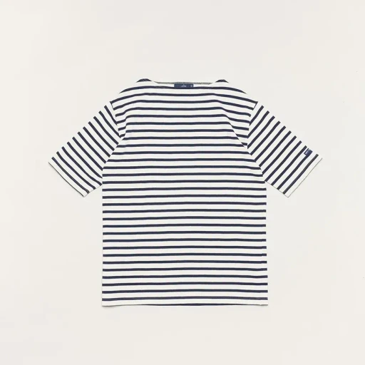 Ouessant Short Sleeve Shirts-Ecru×Marine