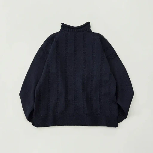 Merino Wool Roll Neck Sweater Made By Guernsey Woollens