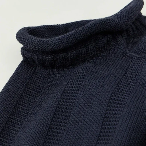 Merino Wool Roll Neck Sweater Made By Guernsey Woollens