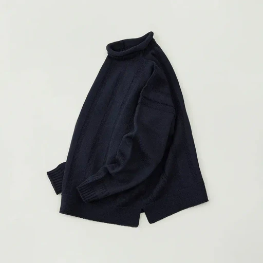 Merino Wool Roll Neck Sweater Made By Guernsey Woollens