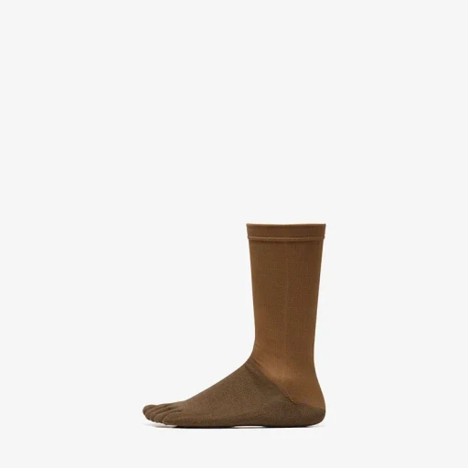 Paper Fiber 5-Toe Mid Cut Socks