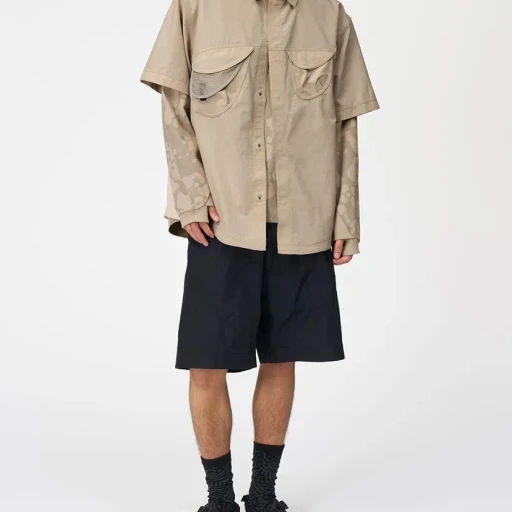 S/S Asymmetric Camp Shirt