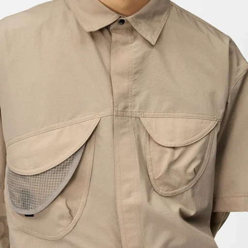 S/S Asymmetric Camp Shirt