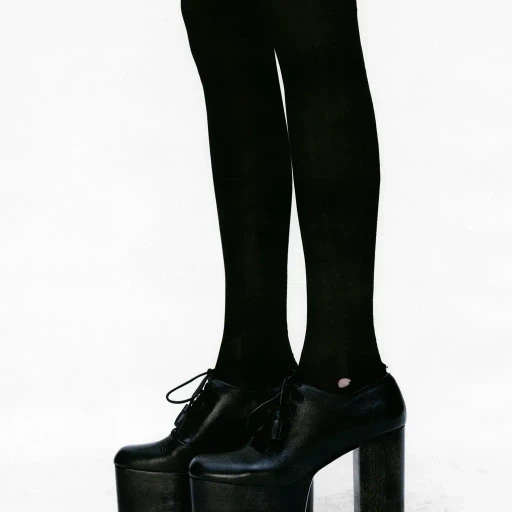 Hollow Cross Lace Up Platforms