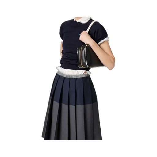 Miu Miu Logo-Intarsia Crewneck Knitted Top