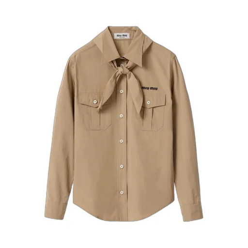 Poplin Shirt With Neckerchief