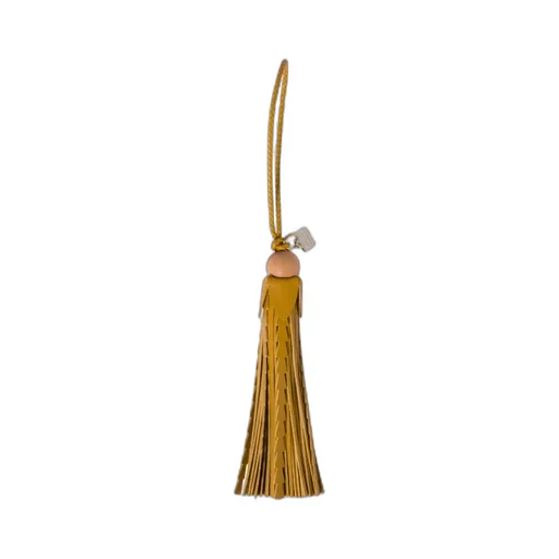 Miu Miu Logo-Plaque Fringed Keyring