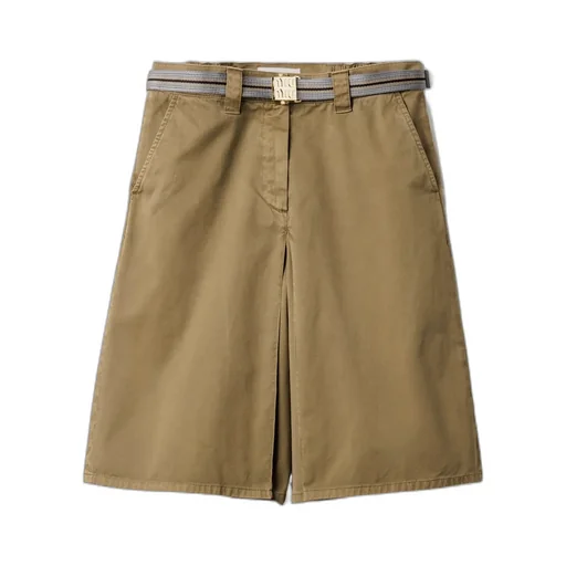 Miu Miu Garment-Dyed Belted Midi Skirt