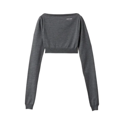 Miu Miu Boat-Neck Knitted Top
