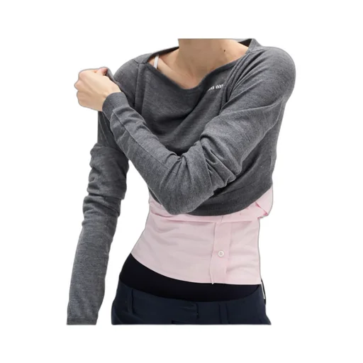 Miu Miu Boat-Neck Knitted Top