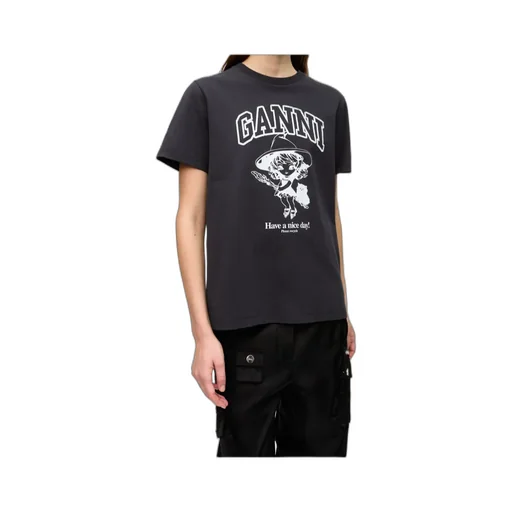 Ganni Graphic Print Casual Top