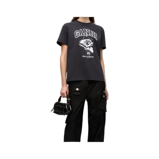 Ganni Graphic Print Casual Top
