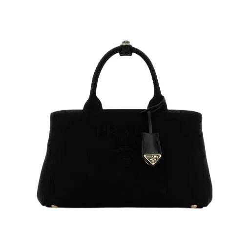 Prada Logo-Embroidered Large Handbag