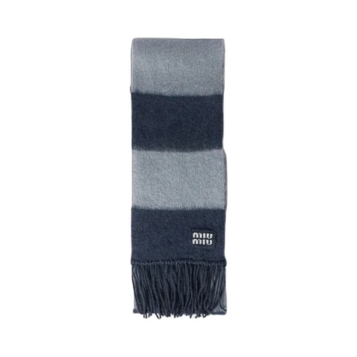 Miu Miu Colour-Block Fringed Scarf