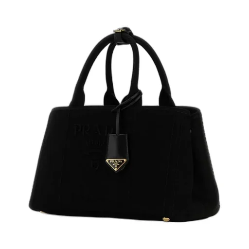 Prada Logo-Embroidered Large Handbag