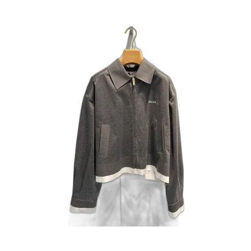 Miu Miu Zip-Up Shirt Jacket