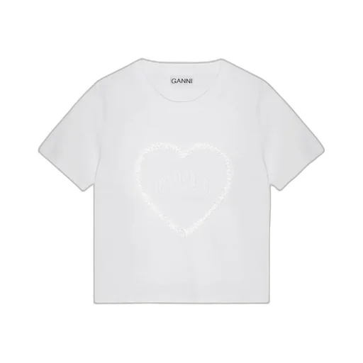 Ganni T-Shirt With Embroidered Logo