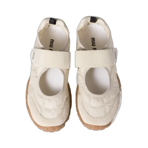 Miu Miu Tyre Round-Toe Ballet Flats