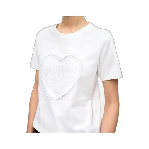 Ganni T-Shirt With Embroidered Logo