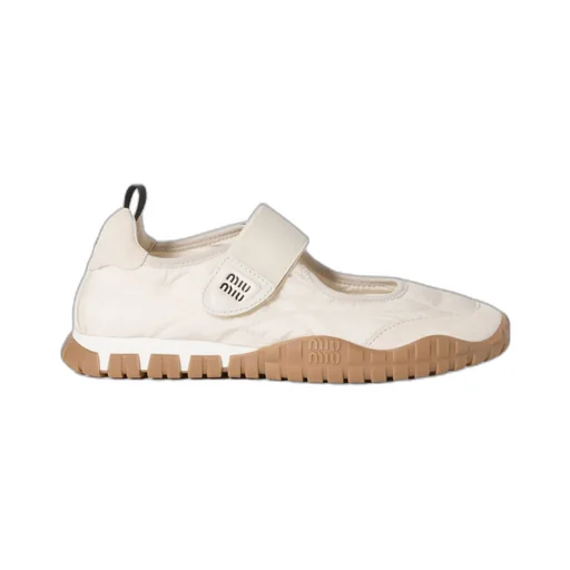 Miu Miu Tyre Round-Toe Ballet Flats