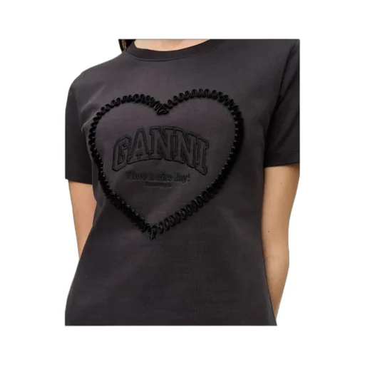 Ganni T-Shirt With Embroidered Logo