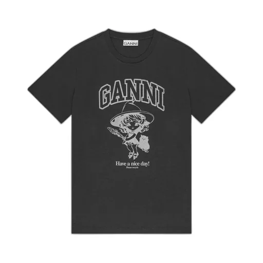 Ganni Graphic Print Casual Top