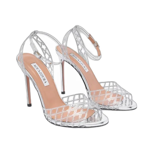 Aquazzura Lumiere Embellished Ankle Strap Sandals