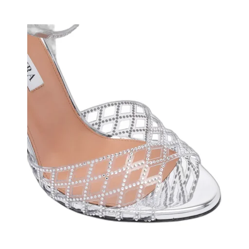 Aquazzura Lumiere Embellished Ankle Strap Sandals