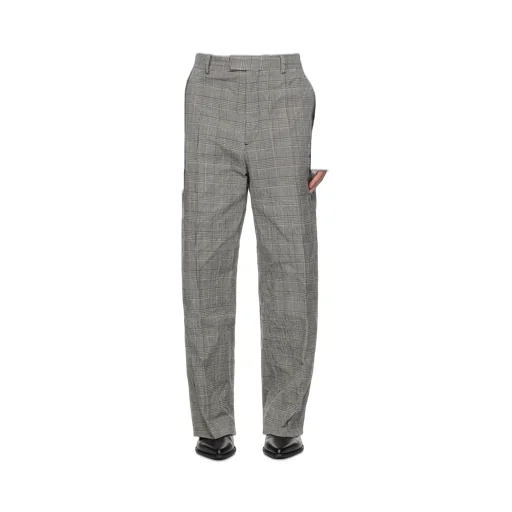 Vetements Checked Straight-Leg Trousers