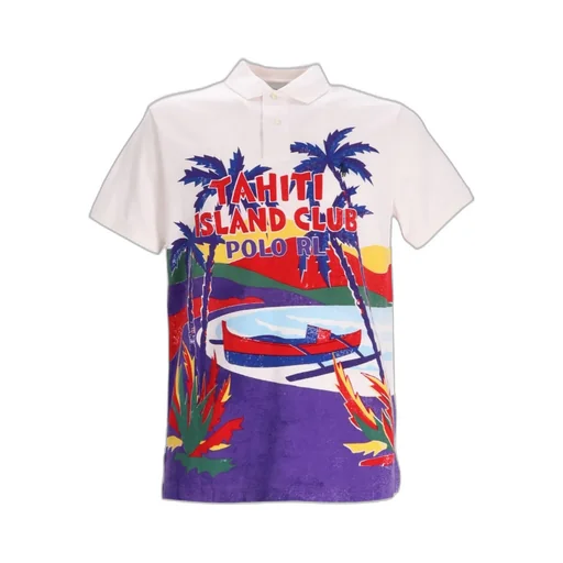 Graphic-Print Polo Shirt