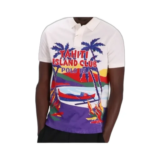 Graphic-Print Polo Shirt